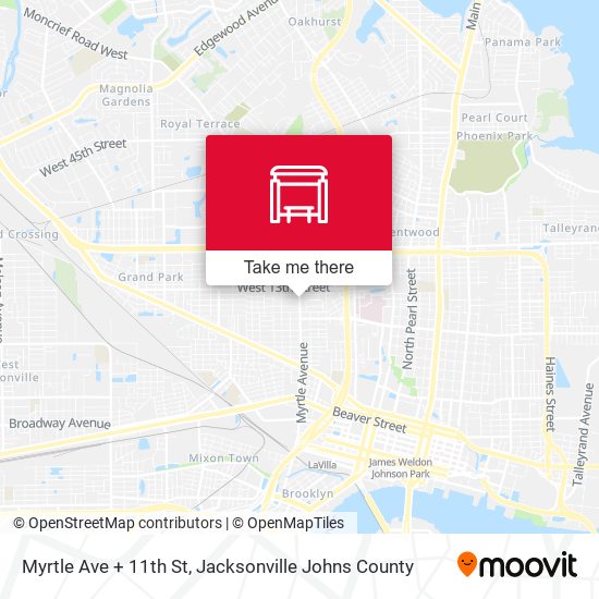 Myrtle Ave + 11th St map