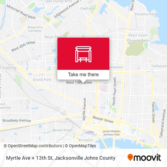 Myrtle Ave + 13th St map