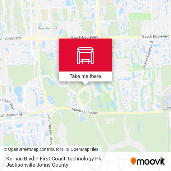 Kernan Blvd + First Coast Technology Pk map