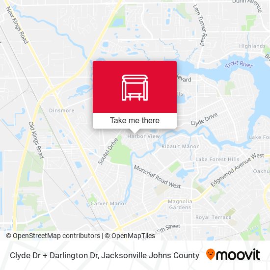 Clyde Dr + Darlington Dr map