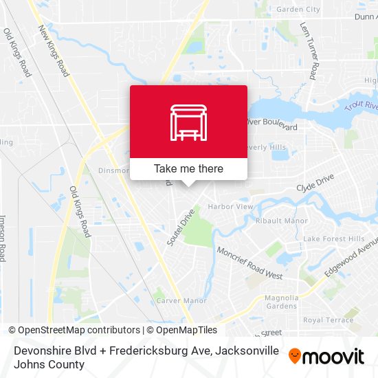 Devonshire Blvd + Fredericksburg Ave map