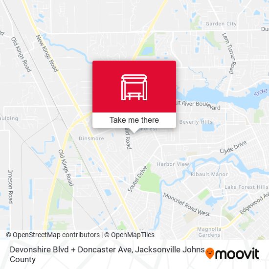 Devonshire Blvd + Doncaster Ave map