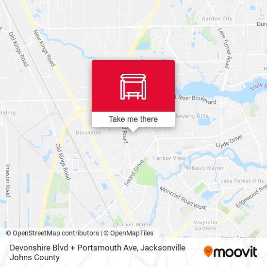 Devonshire Blvd + Portsmouth Ave map