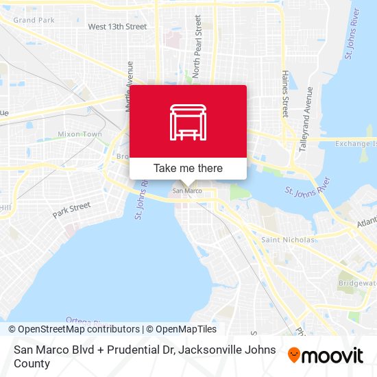 Mapa de San Marco Blvd + Prudential Dr
