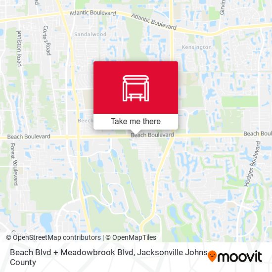 Beach Blvd + Meadowbrook Blvd map