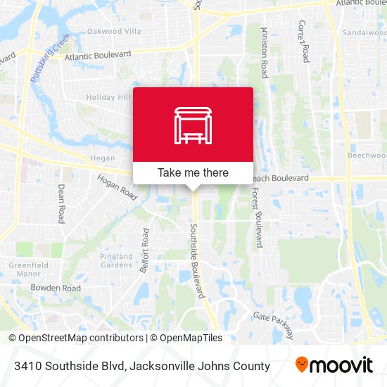 Mapa de 3410 Southside Blvd