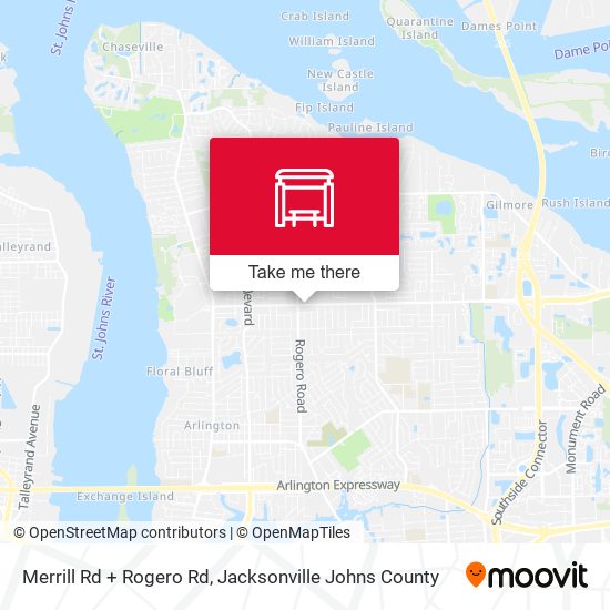 Mapa de Merrill Rd + Rogero Rd