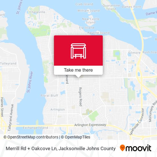Merrill Rd + Oakcove Ln map