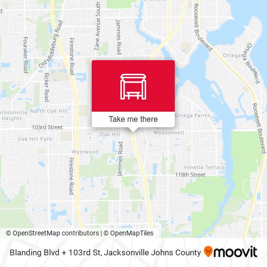 Blanding Blvd + 103rd St map