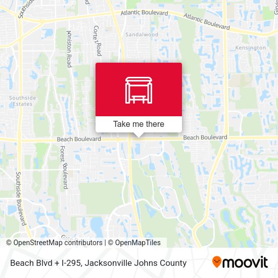 Mapa de Beach Blvd + I-295