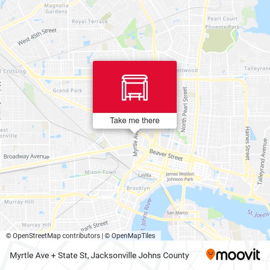 Myrtle Ave + State St map