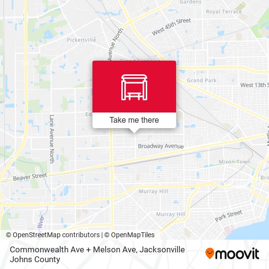 Commonwealth Ave + Melson Ave map