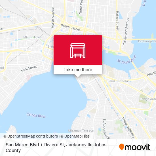 Mapa de San Marco Blvd + Riviera St