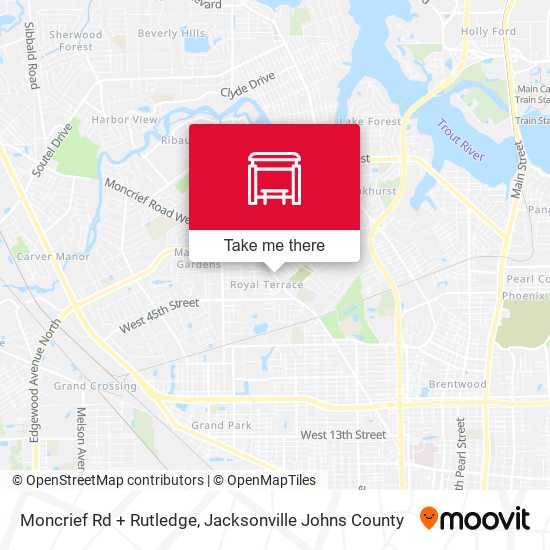 Mapa de Moncrief Rd + Rutledge