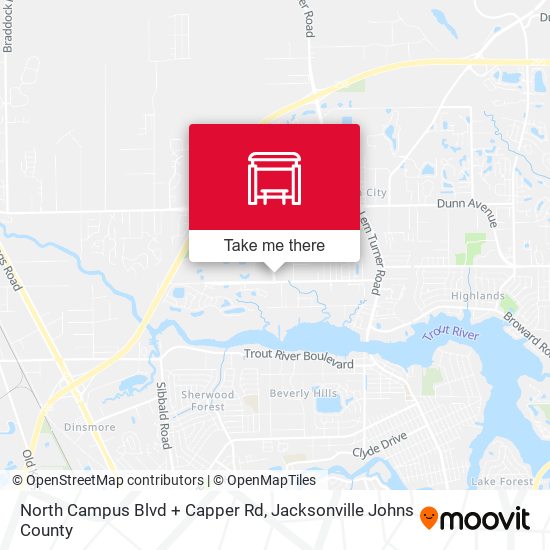 North Campus Blvd + Capper Rd map