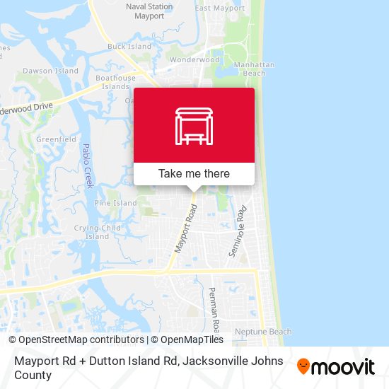 Mayport Rd + Dutton Island Rd map