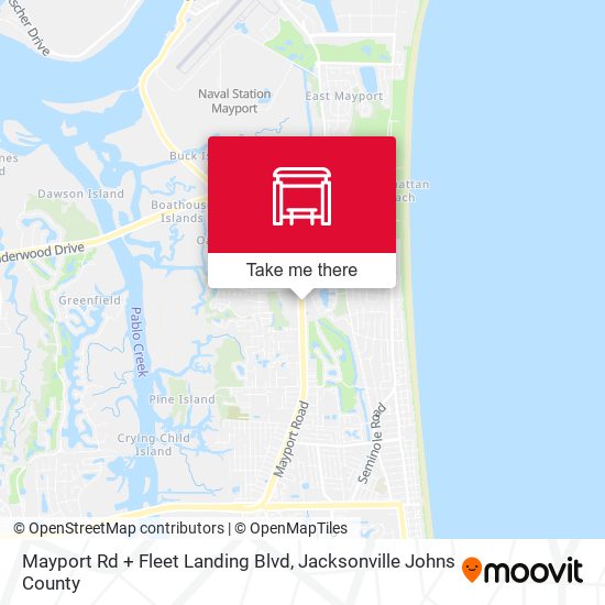 Mayport Rd + Fleet Landing Blvd map