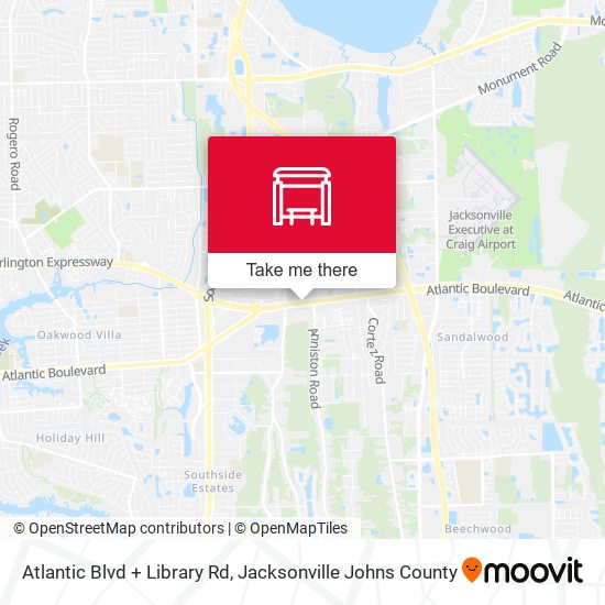 Atlantic Blvd + Library Rd map