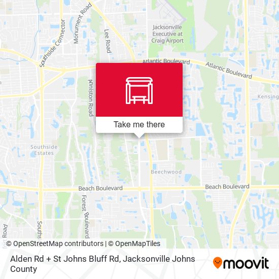 Alden Rd + St Johns Bluff Rd map