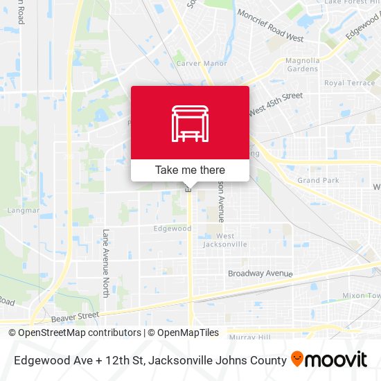 Edgewood Ave + 12th St map