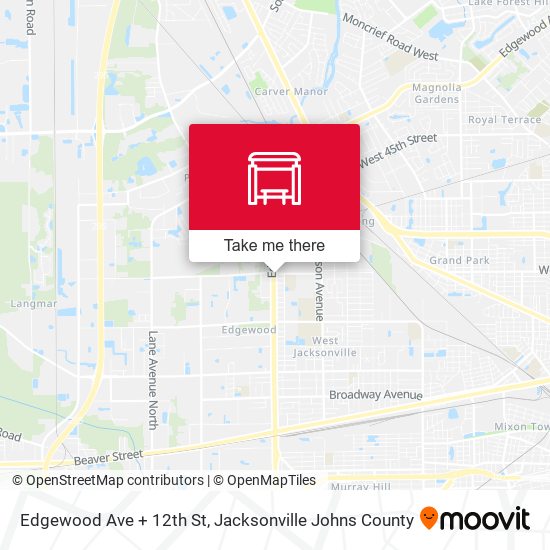 Edgewood Ave + 12th St map