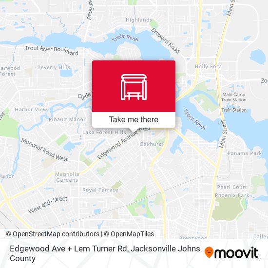 Edgewood Ave + Lem Turner Rd map