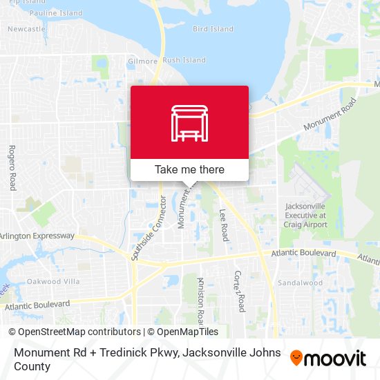 Monument Rd + Tredinick Pkwy map