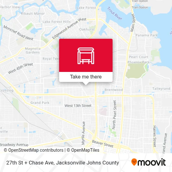 27th St + Chase Ave map