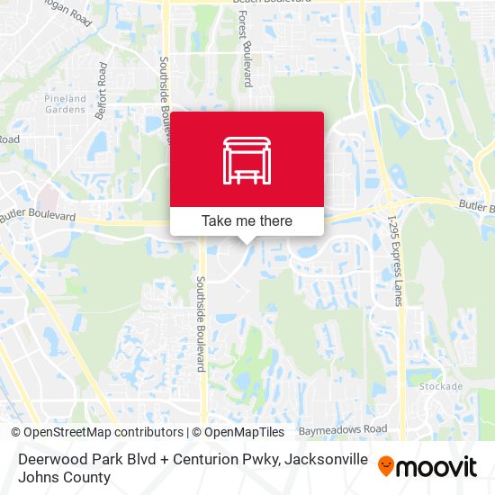 Deerwood Park Blvd + Centurion Pwky map