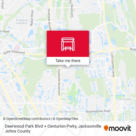 Deerwood Park Blvd + Centurion Pwky map