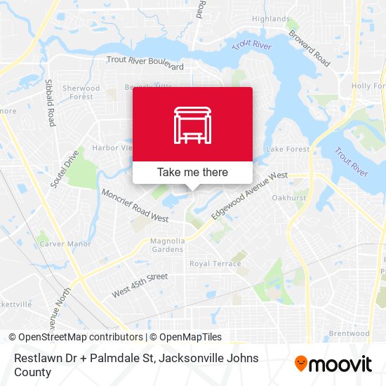 Restlawn Dr + Palmdale St map