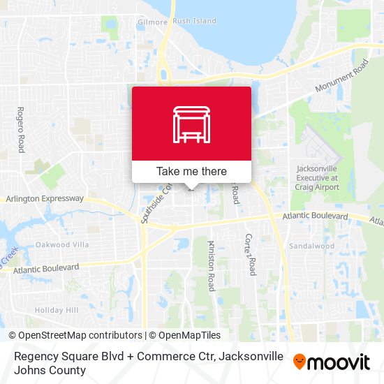 Mapa de Regency Square Blvd + Commerce Ctr