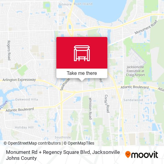 Monument Rd + Regency Square Blvd map