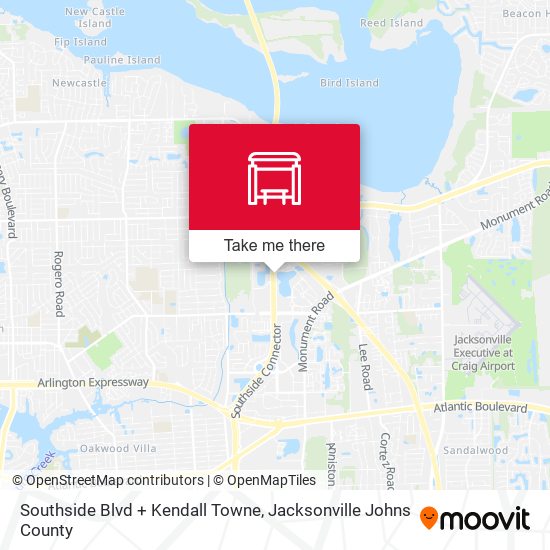 Mapa de Southside Blvd + Kendall Towne