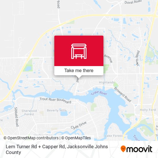 Lem Turner Rd + Capper Rd map