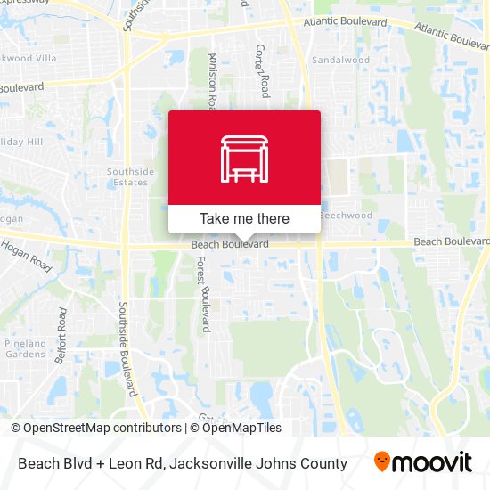 Mapa de Beach Blvd + Leon Rd