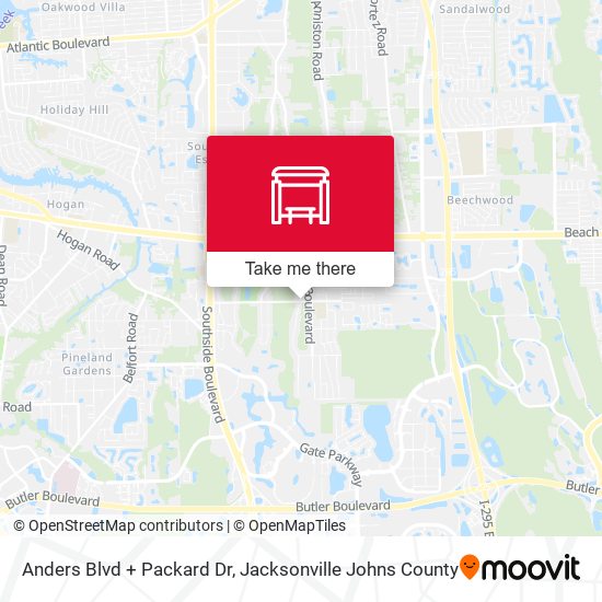 Mapa de Anders Blvd + Packard Dr