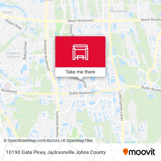 Mapa de 10190 Gate Pkwy