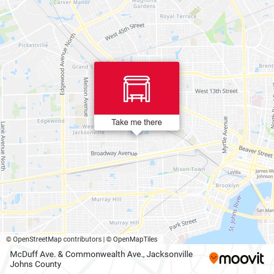 McDuff Ave. & Commonwealth Ave. map