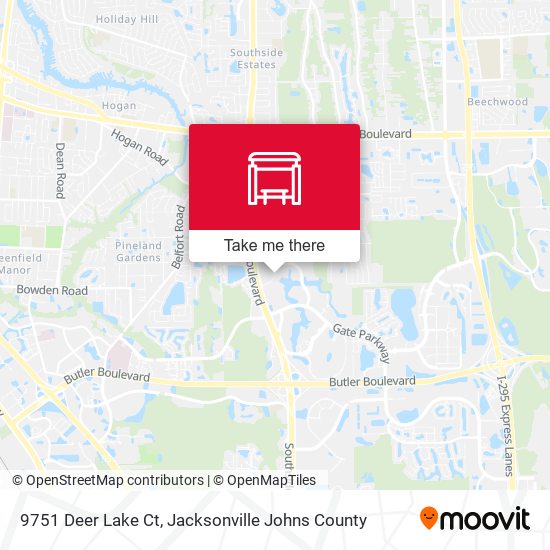 Mapa de 9751 Deer Lake Ct