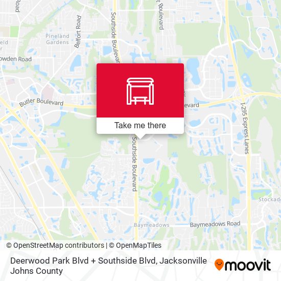 Deerwood Park Blvd + Southside Blvd map