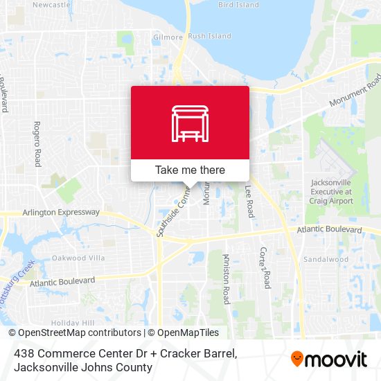 438 Commerce Center Dr + Cracker Barrel map
