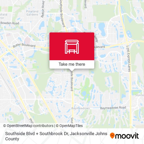 Southside Blvd + Southbrook Dr map
