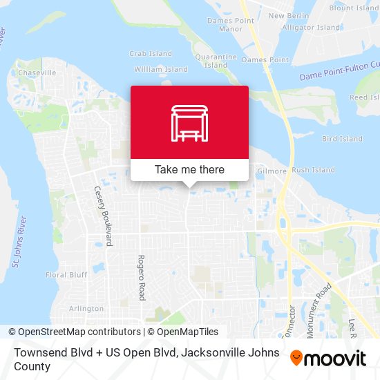 Townsend Blvd + US Open Blvd map