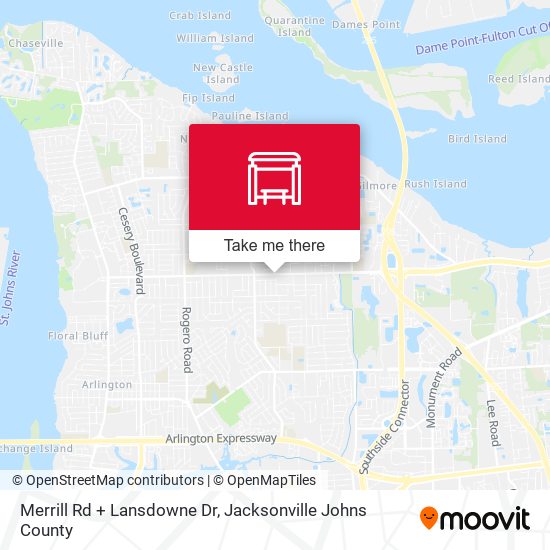 Merrill Rd + Lansdowne Dr map