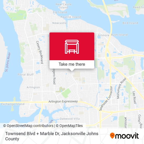 Townsend Blvd + Marble Dr map