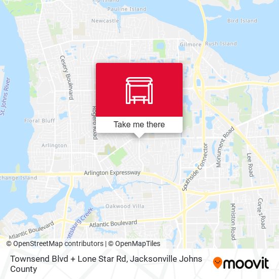 Townsend Blvd + Lone Star Rd map