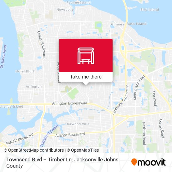 Townsend Blvd + Timber Ln map