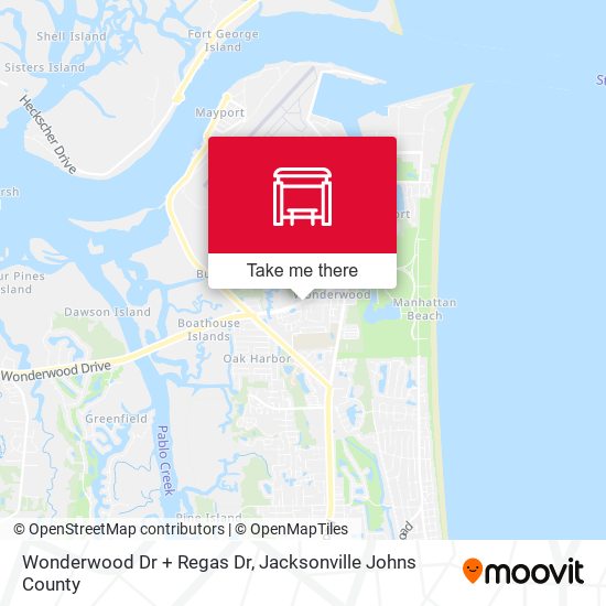 Wonderwood Dr + Regas Dr map