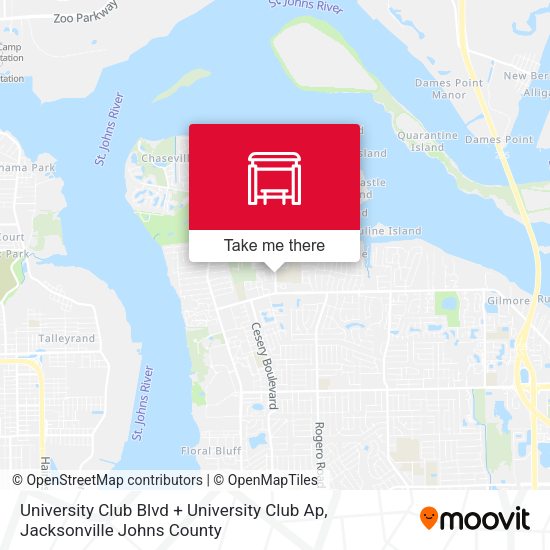 Mapa de University Club Blvd + University Club Ap